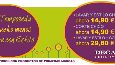 Esta primavera, por mucho menos, córtate con estilo.